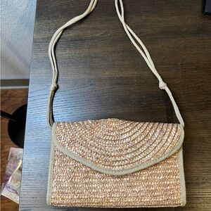 Croft and Barrow Woven Wicker Clutch Bag